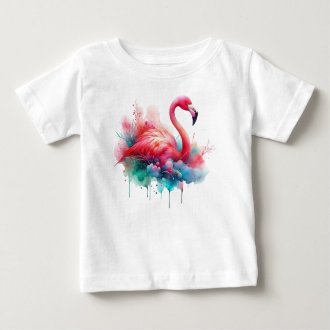 Camiseta Flamingo Rosa Sublimação (Frente)