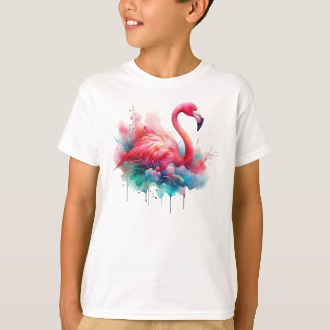 Camiseta Flamingo Rosa Sublimação (Frente)