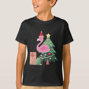 Camiseta Flamingo Rosa Tropical Férias De Natal De Verão I