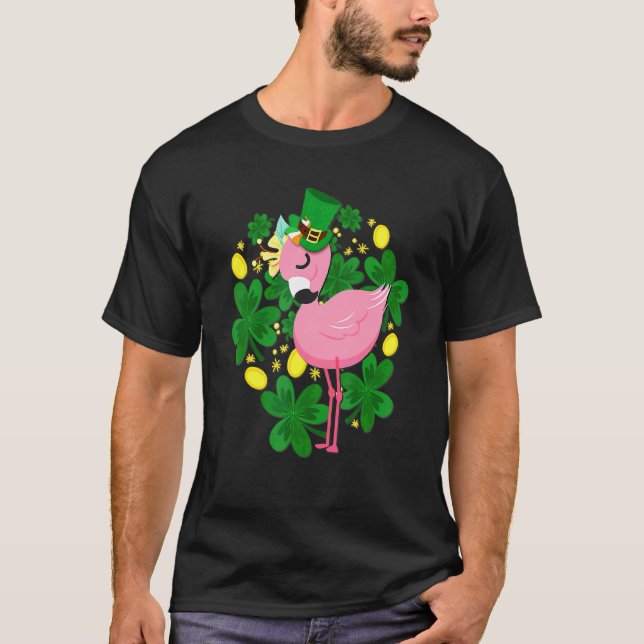 Camiseta Flamingo Rua Patrick Day Pink Bird (Frente)