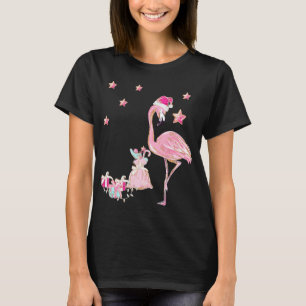 Camiseta Flamingo Santa Clause no Natal do Havaí