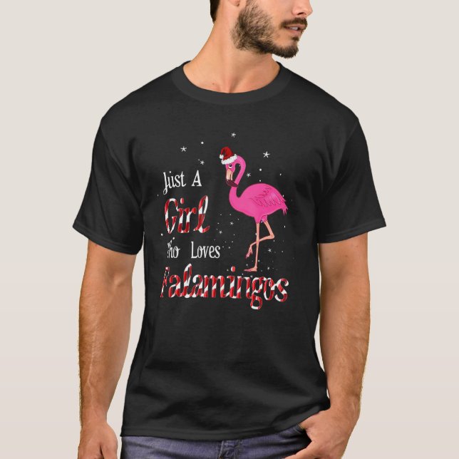 Camiseta Flamingo Shirt Apenas Uma Menina Que Ama Flamingos (Frente)