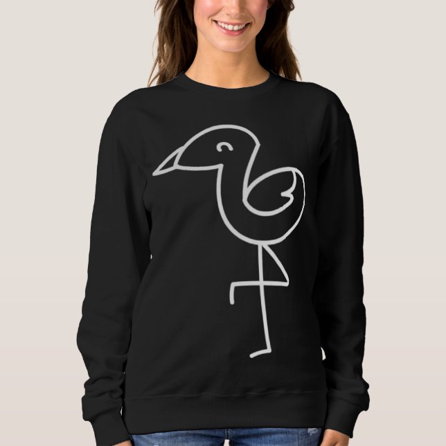 Camiseta Flamingo Silhouette Cute Exotic Birds (Frente)