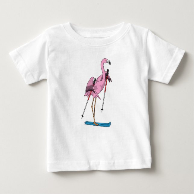 Camiseta Flamingo Skier Ski (Frente)