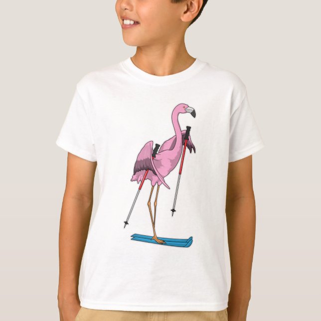 Camiseta Flamingo Skier Ski (Frente)