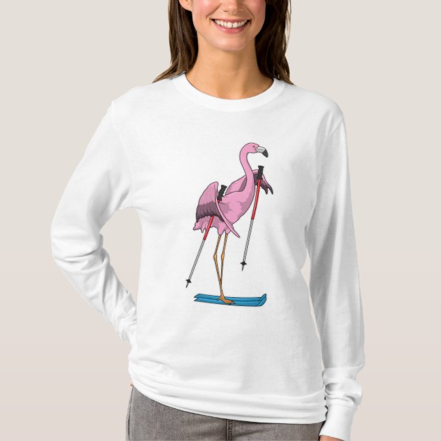 Camiseta Flamingo Skier Ski (Frente)
