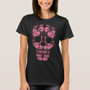 Camiseta Flamingo Skull, Cancer de consciência Halloween W