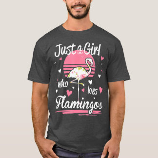 Camiseta Flamingo Só Uma Menina Que Ama Flamingos
