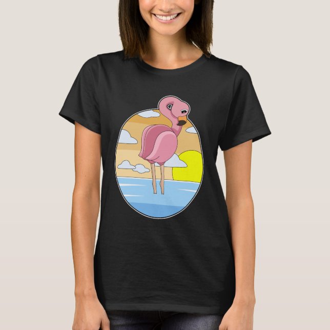 Camiseta Flamingo Sunset (Frente)