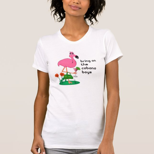Camiseta Flamingo/t-shirt meninos da cabana (Frente)