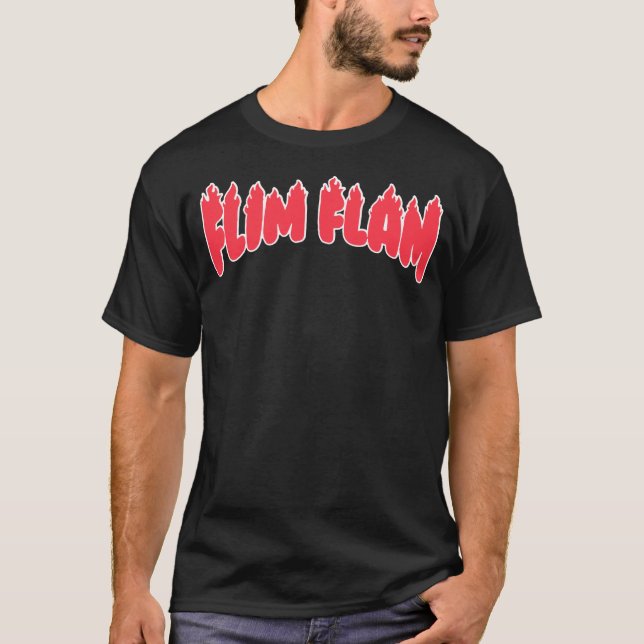 CAMISETA FLAMINGO - TEXTO ESQUERDO - VERMELHO (Frente)