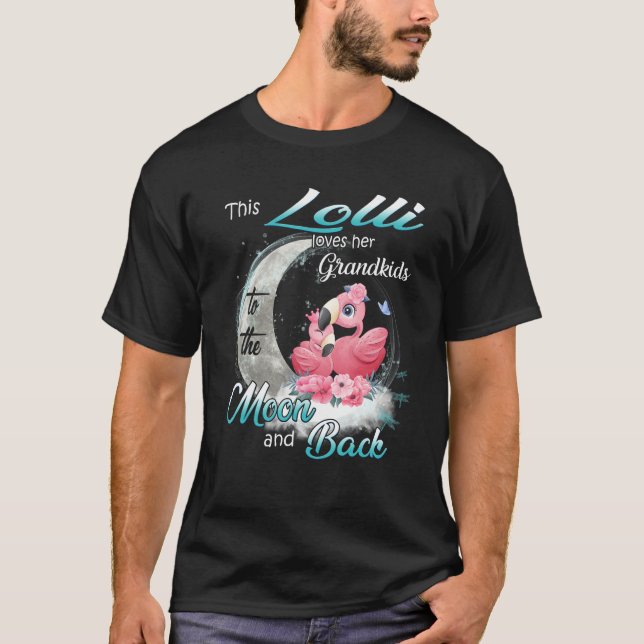 Camiseta Flamingo This Lolli Loves Her Grandkids To The Moo (Frente)