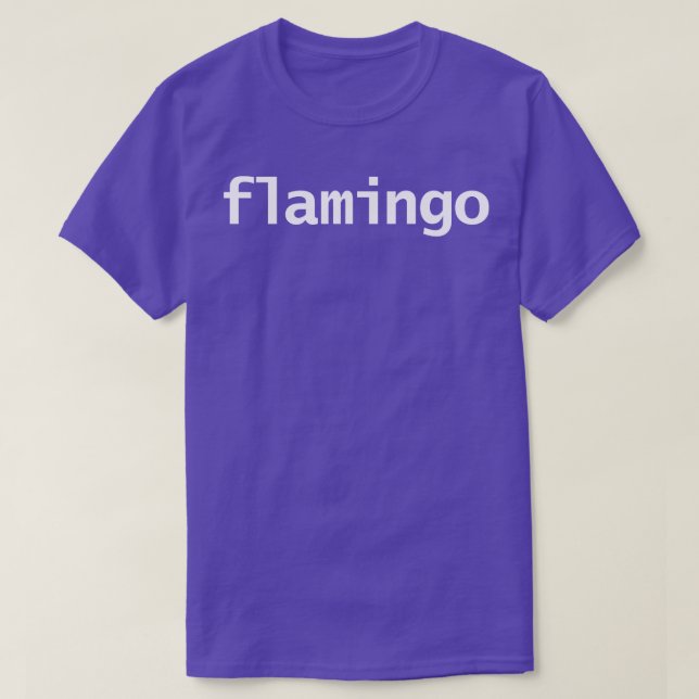 Camiseta Flamingo Typografia (Frente do Design)