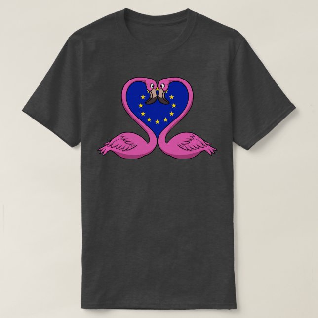 Camiseta Flamingo União Europeia (Frente do Design)