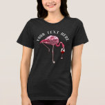 Camiseta Flamingo Wine Drinker Personalizado Novelty<br><div class="desc">Bola de golfe flamingo,  personalizada,  bonita. Adicione seu nome ou mensagem clicando no botão "Personalizar" acima</div>