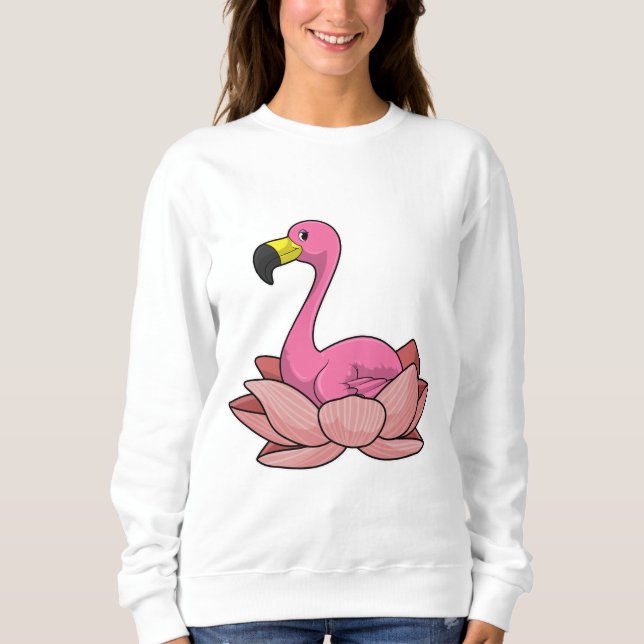 Camiseta Flamingo with Lotus flower (Frente)