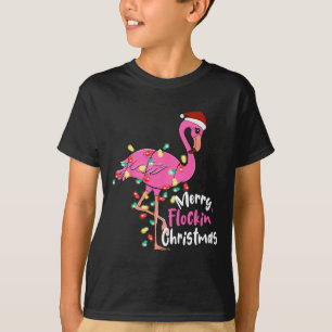Camiseta Flamingo Xmas de feliz