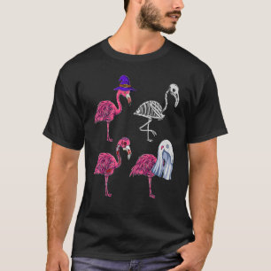 Camiseta Flamingos assustadores, cor-de-rosa, "Flamingo Bir
