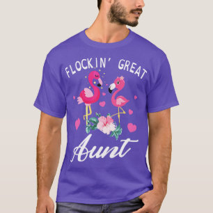 Camiseta Flamingos Bonitos Dançando Juntos Tia Excelente Fl