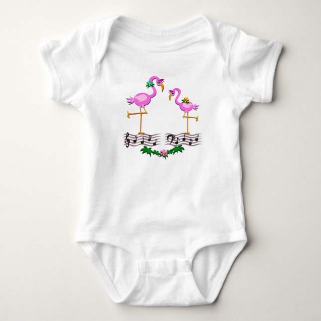 Camiseta Flamingos da dança (Frente)
