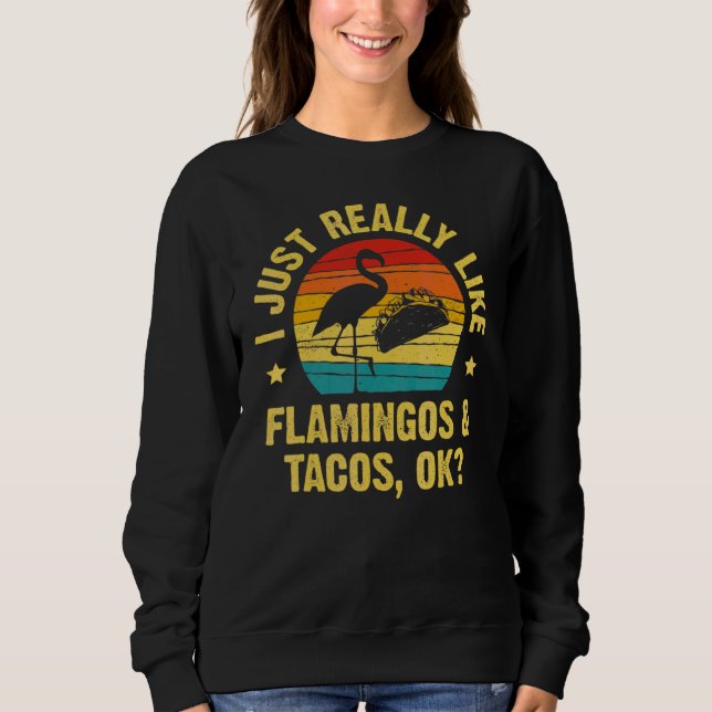 Camiseta Flamingos e Tacos para Cinco de Mayo (Frente)