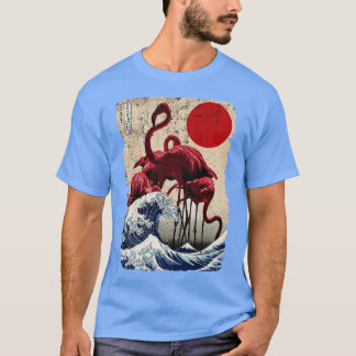 Camiseta Flamingos Gigantes E A Onda Sofrida