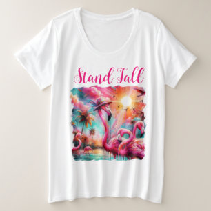 Camiseta Flamingos Palmeiros Palmeiros, cor-de-rosa, de alt