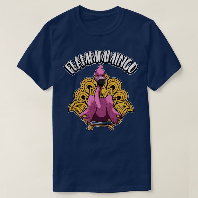 Camiseta Flammmingo Yoga Flamingo Meditates (Frente do Design)