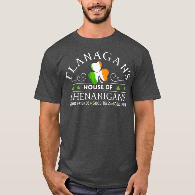 Camiseta Flanagan  House of Shenanigans St Patricks Day (Frente)