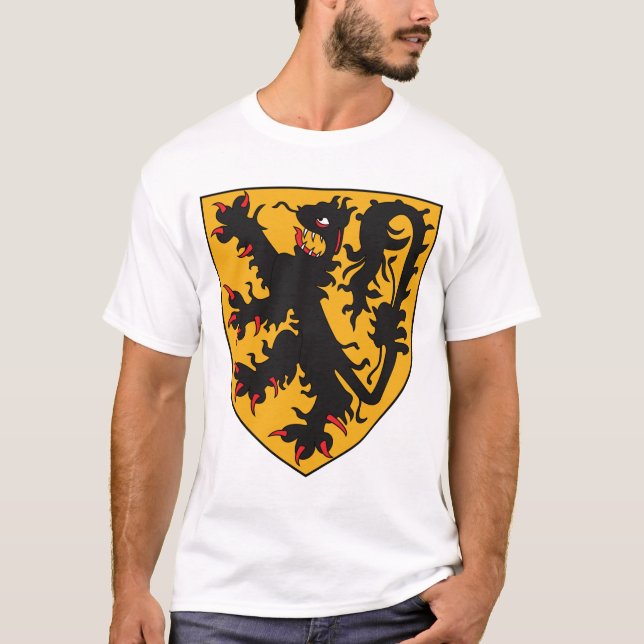 Camiseta Flandres - Casaco de Armas (Frente)