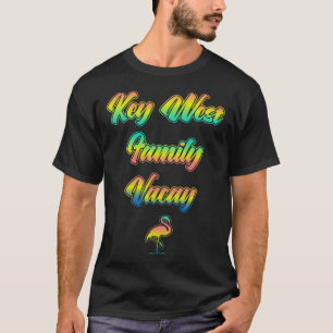 Camiseta Flandres Keys Family Vacation Sunset Flamingo of K