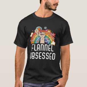 Camiseta Flannel Obcecado Orgulho Bissexual Arco-Íris Bisex