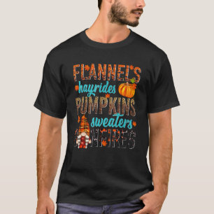 Camiseta Flannels Hayrides Pumpkins Sweater Bonfire Spice