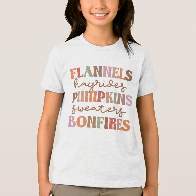 Camiseta Flannels Pumpkins Bonfire (Frente)