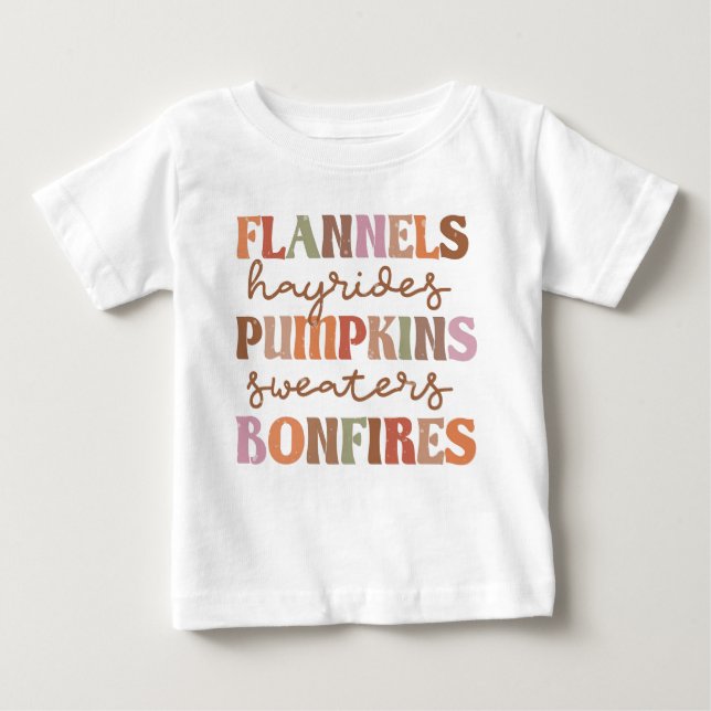 Camiseta Flannels Pumpkins Bonfire (Frente)