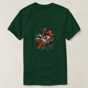 Camiseta Flapper dos Anos 1920 sob o Azevinho
