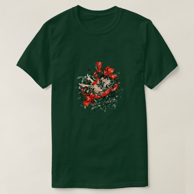 Camiseta Flapper dos Anos 1920 sob o Azevinho  (Frente do Design)