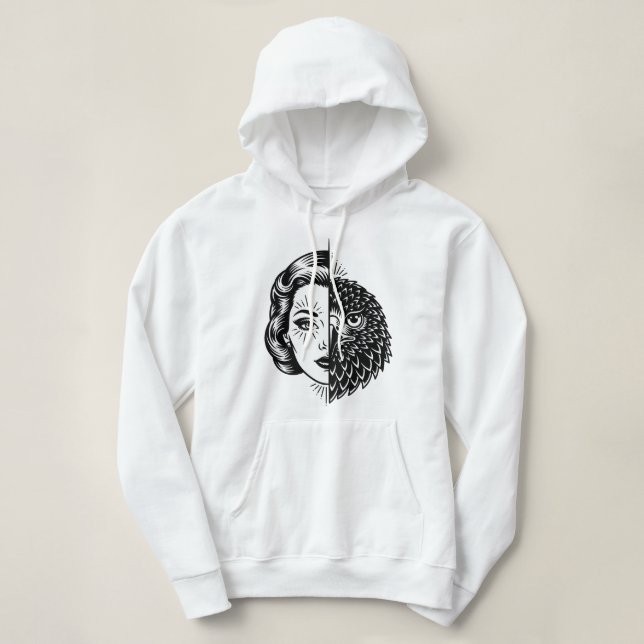 Camiseta Flash de Tatuagem de Mulher e Falcão (Frente do Design)