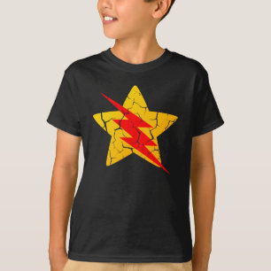 Camiseta flash e cruzamento de estrelas