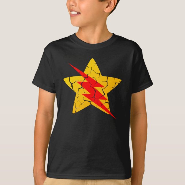 Camiseta flash e cruzamento de estrelas (Frente)
