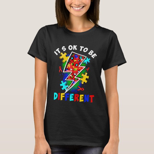 Camiseta Flash Puzzle É Ok Ser Diferente Autismo Agora (Frente)
