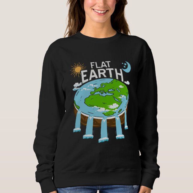 Camiseta FLAT Earth Retro Flat Earther Designs Present (Frente)