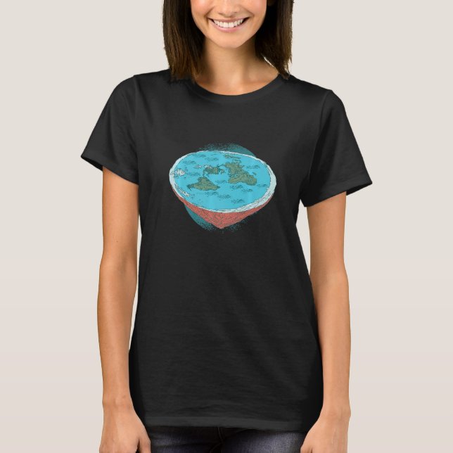 Camiseta Flat Earth Theorists Or Believers Flat Earthers   (Frente)