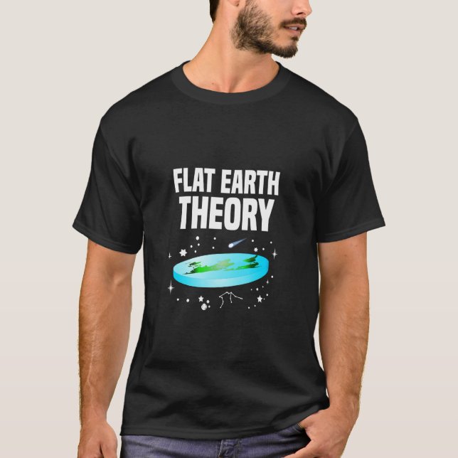 Camiseta Flat Earth Theory Political Science Skeptic Hypoth (Frente)