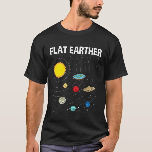 Camiseta Flat Earther Flat Earth Map Conspiracy  1 (Frente)