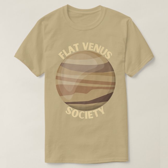 Camiseta Flat Venus Society  Venus Space Eploration Gift  (Frente do Design)