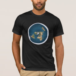 Camiseta #FlatEarth - terra lisa gráfica