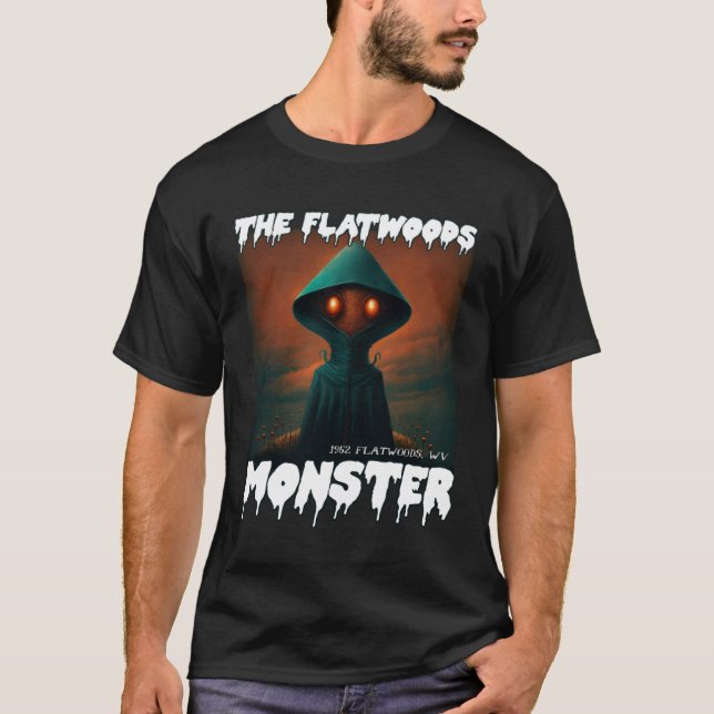 Camiseta Flatwoods Monster Braxie 1952 Creepy Alien Cryptid (Frente)