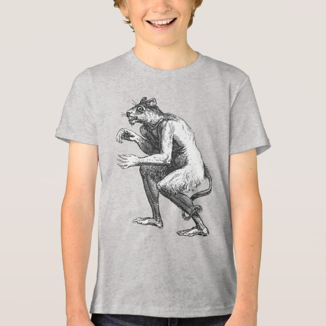 Camiseta Flauros Leopardo Humanóide Dicionário Infernal (Frente)