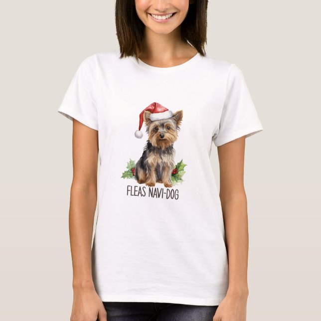Camiseta Fleas Navi-dog Yorkshire Terrier (Frente)